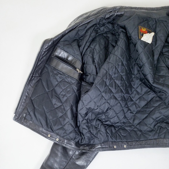 Vintage genuine leather motorcycle jacket iconic authentic 80s 90s fringe - Picture 11 of 16